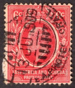 1907, East Africa & Uganda Protectorates 6c, Used, Sc 33