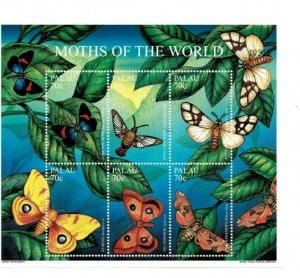 Palau - 2001 - Moths - Sheet of Six - MNH