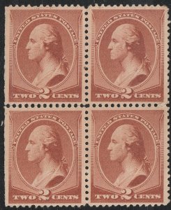 *KAPPYSSTAMPS 2463 USA SCOTT# 210 MINH 2 RIGHT SUPERB! GRADABLE BLOCK $520