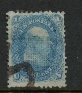 #92 Used blue & black fancy cancel