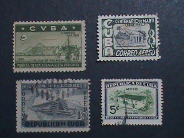 ​CUBA FOUR VERY OLD USED CUBA -STAMP-VF WE SHIP TO WORLD WIDE AND COMBINE