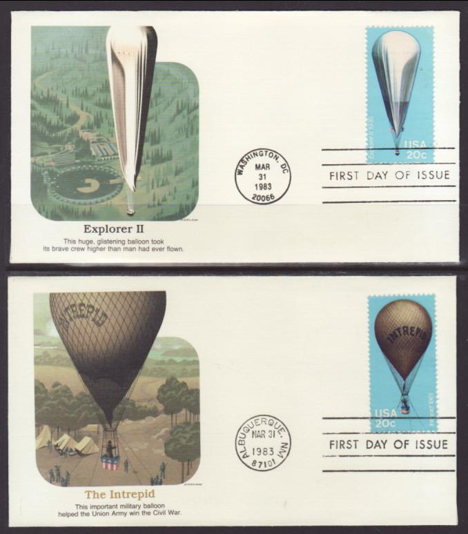 US 2032-2035 Balloons Fleetwood S/4 U/A FDC