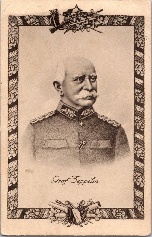 1915 Germany Feldpost Picture Postcard cover Graf Ferdinand Zeppelin
