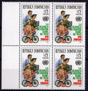 Dominican Republic 1996 Sc#1229 BICYCLE/WORLD AGAINST DRUGS/UNITED NATIONS MNH