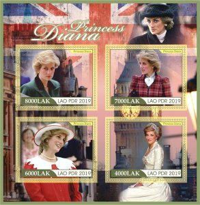 Stamps. Famous people. Princess Diana  2019 year 1+1 sheets perforated