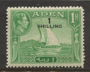 STAMP STATION PERTH Aden #43 KGVI Definitive Overprint Issue 1951 MLH CV$2.75.