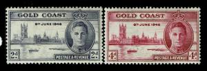 Gold Coast SG# 133 and 134, Mint Hinged, Hinge Remnant, 133 is 14 x 13.5 - S1014