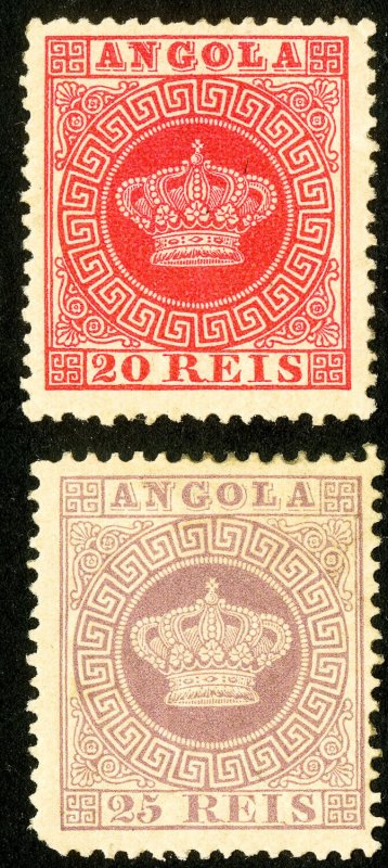 Angola Stamps # 11-12 MLH VF Scott Value $33.50