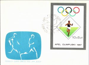 Poland, Worldwide First Day Cover, Olympics