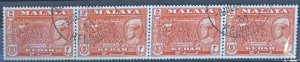 KEDAH 1959 STRIP OF 4 X 2 CENTS SG105 FINE USED