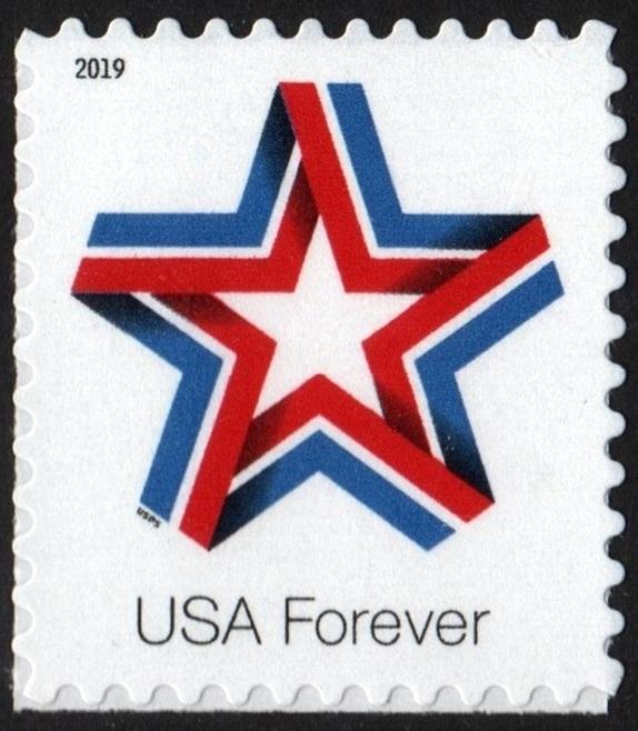 NEW ISSUE (55¢) Star Ribbon Single (2019) SA