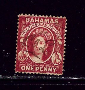 Bahamas #2 Used 1861 ossue    pen cancel