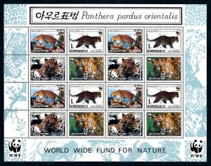 [94476] Korea 1998 Wild Life Leopard WWF Sheet MNH