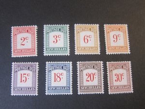 Seychelles 1951 Postage due Sc J1-J8 set MNH