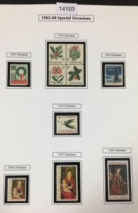 MOMEN: US STAMPS 1962-1968 SPECIAL OCCASIONS MINT OG NH COLLECTION LOT #14103