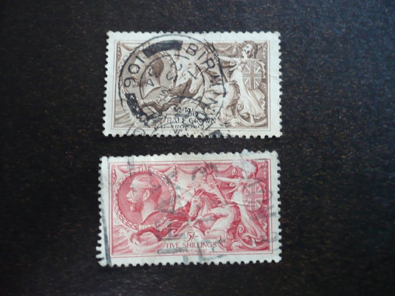 Stamps - Great Britain - Scott# 222-223 - Used Part Set of 2 Stamps