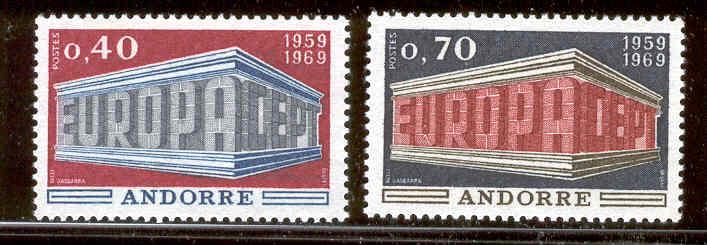 FR. ANDORRE 188-9 MNH EUROPA 1969