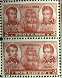 791 Stephen Decatur and Thomas MacDonough MNH 2 c Sheet of 50   1937