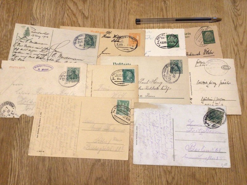 Germany Bahnpost Railway post Zug  Ten 10  postal card Ref 60229