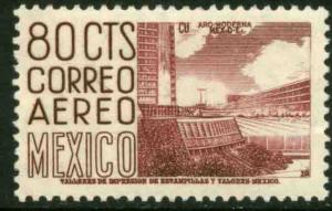 MEXICO C220Fo, 80cents 1950 Definitive 2nd Ptg wmk 300 PERF 11 1/2X11 MINT NH VF