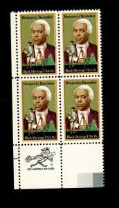 1804 Benjamin Banneker   ZIP Block MNH