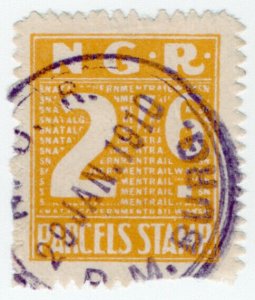 (I.B) Natal Government Railways : Parcel Stamp 2/6d (Durban)