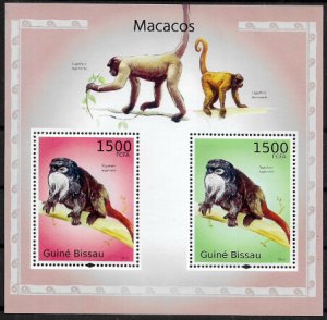 Guinea-Bissau Michel's #Block 866 MNH S/Sheet - Macacos - Primates