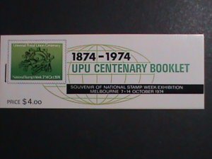AUSTRALIA-1974 SC#597-8 SPRCIAL BOOKLET-CENTENARY OF UPU MNH BOOKLET VERY FINE