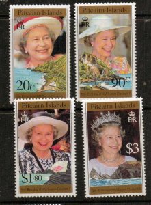 PITCAIRN ISLANDS SG493/6 1986 QUEEN ELIZABETH BIRTHDAY MNH