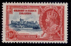 GILBERT AND ELLICE ISLANDS GV SG37d, 1½d Flagstaff on Turret, M MINT. Cat £250.