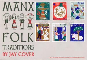 Isle of Man IOM 2018 FDC Manx Folk Traditions Christmas 6v Cover Cultures Stamps