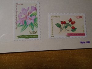 Andorra  French  #  692-93   MNH  Flowers