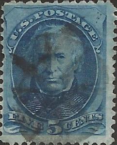 # 179 BLUE USED ZACHARY TAYLOR Cat $25.00