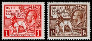 SG432-433, 1925 PAIR, LH MINT. Cat £55.