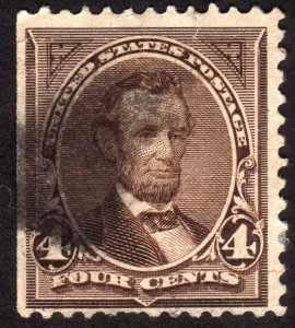 1895, US 4c, Lincoln, Used, Sc 269