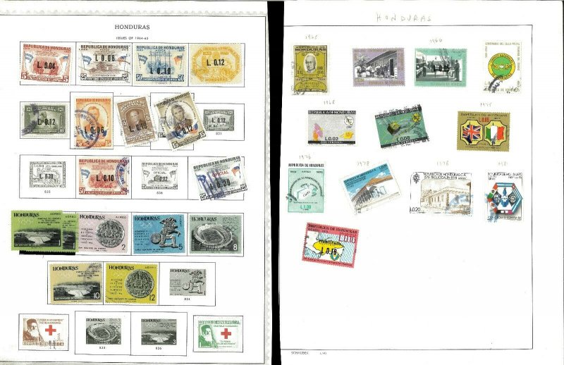 Honduras 1961-1988 M & U Hinged & in Mounts on a Variety of Remaindered Pages