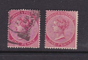 Jamaica 1888 Queen Victoria Sc 18(FU) and 18a(NH)