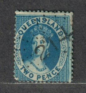 Queensland Sc#6a Used/F, Wmk #5, Cv. $135 