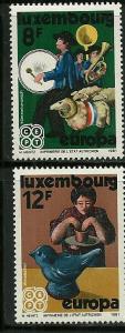 Luxembourg # 657-8, Mint Never Hinge