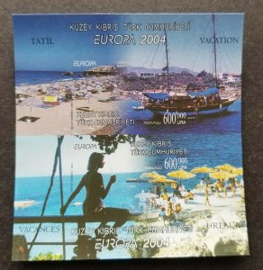 *FREE SHIP Turkish Cyprus Europa CEPT Vacation 2004 Beach Holiday Ship (ms) MNH