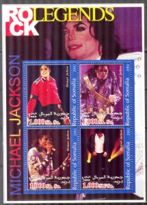 Somalia 2002 Music Rock Legends Michael Jackson Sheet MNH Private