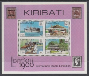 Kiribati 355a Souvenir Sheet MNH VF