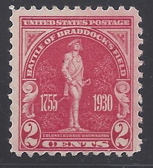 # 688 2c Braddock's Field 1930 Mint NH