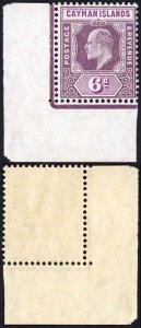 Cayman Is SG30 KEVII 6d Dull purple and Violet purple Wmk MCA U/M Corner Example