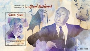 SIERRA LEONE - 2015 - Alfred Hitchcock - Perf Souv Sheet - Mint Never Hinged