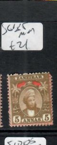 ZANZIBAR YOUNG SULTAN 5A SG 185   MOG  PO703H