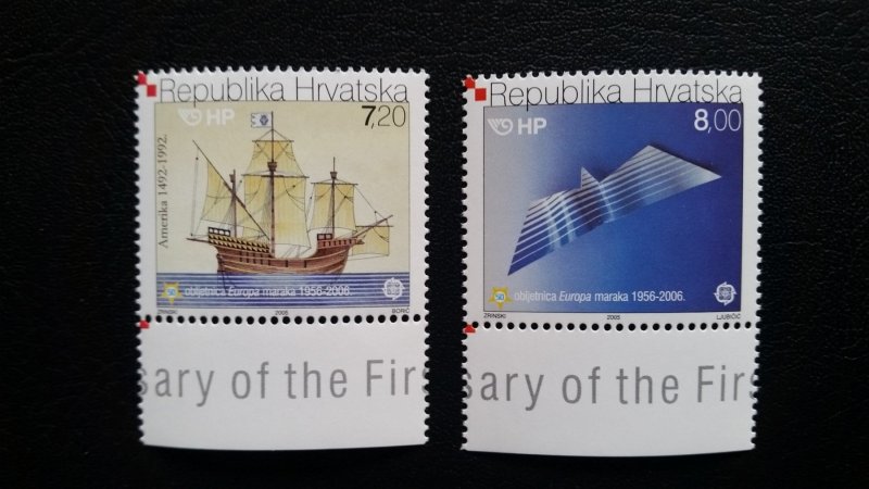 50th anniversary of EUROPA stamps - Croatia 1x Bl + 1x set complete ** MNH