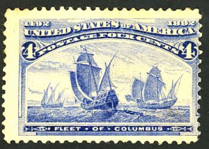 U.S. #233 MINT OG HR DIST.