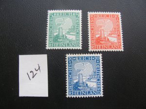 Germany 1925 MNH SC 347-349 SET XF 45 EUROS (124)