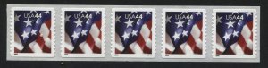 US 4395 Flag Coil PNC strip of 5 MNH